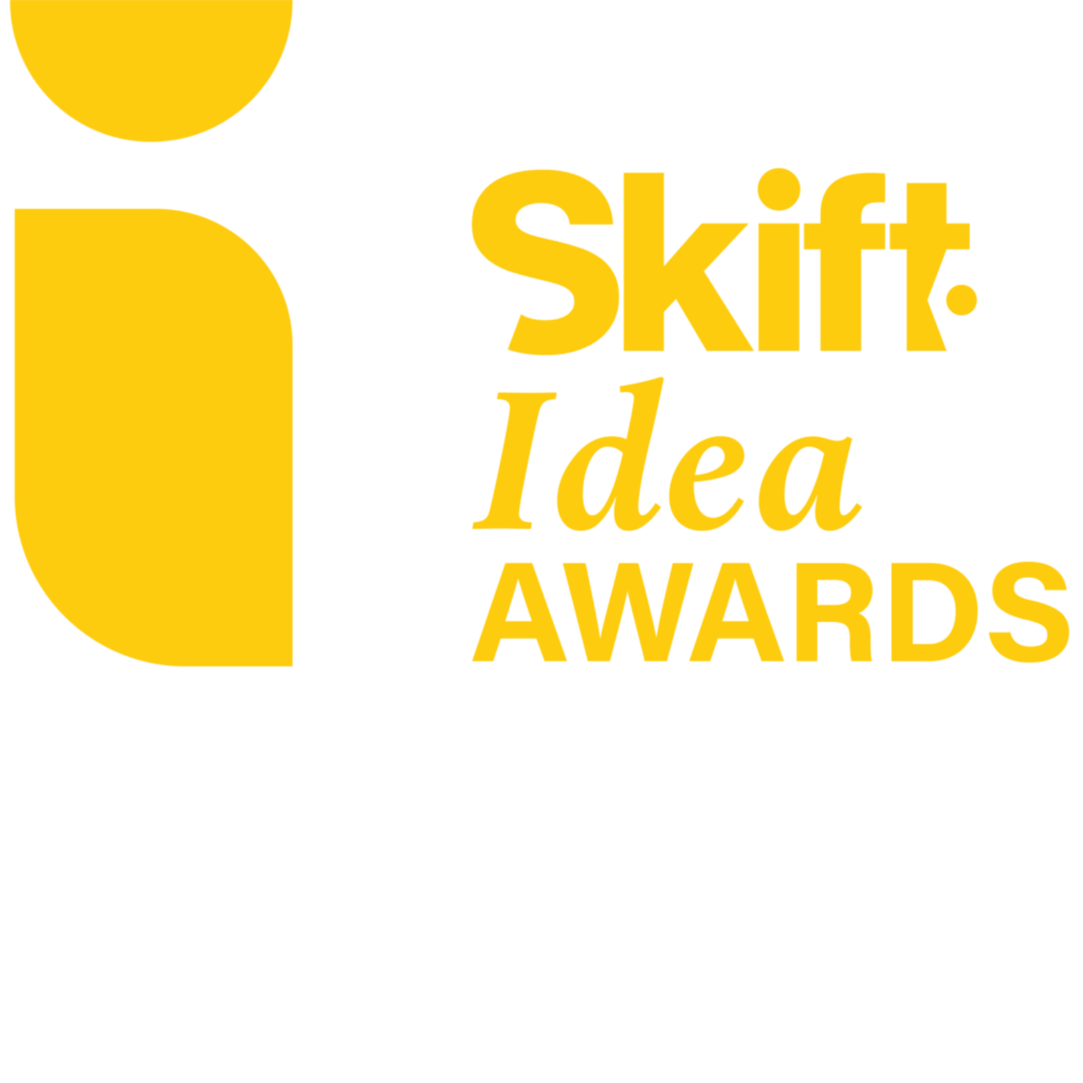 Skift JetBlue Ventures Visionary 2030 Award in bright yellow font